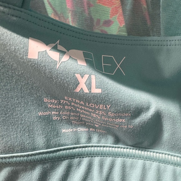 Popflex - Coquette Long Sleeve Mesh Bra - Oasis - XL - Picture 4 of 4